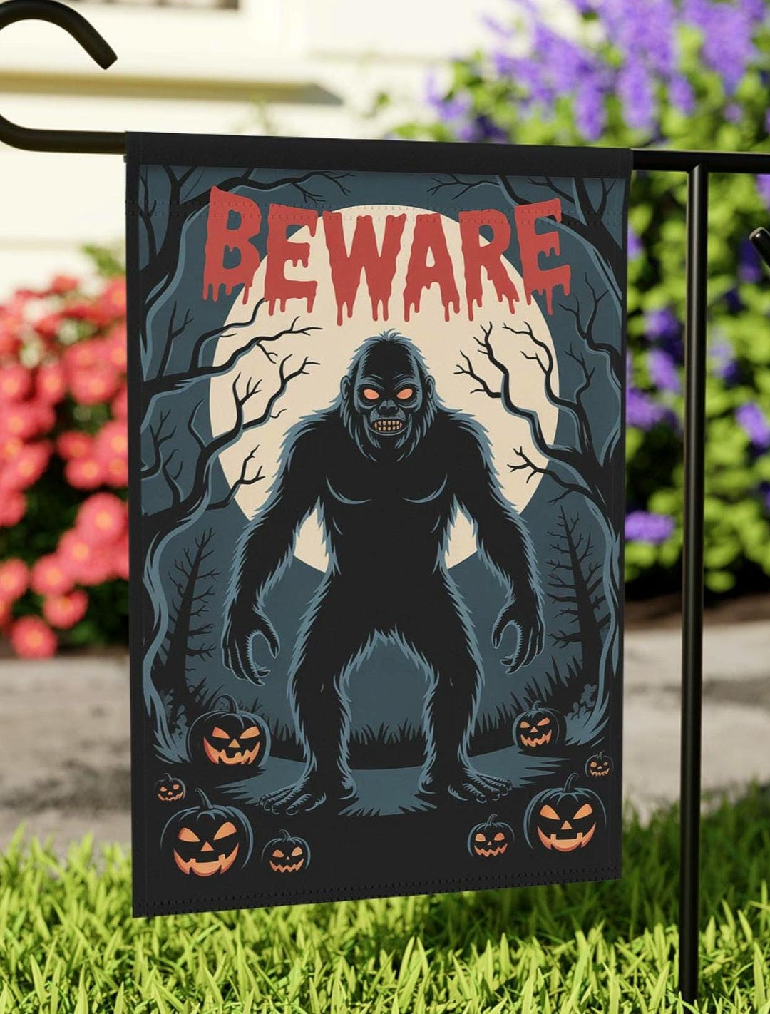 Cryptid Flags Spooky Cryptid Halloween Garden Flag: Double-sided Gothic Yard Art - Etsy