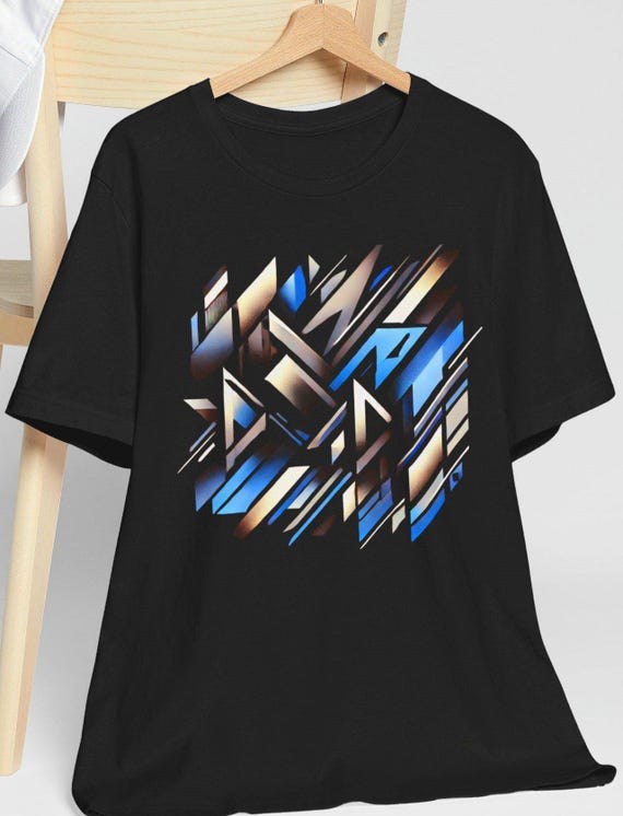 Geometric T-shirt: Modern Abstract Design, Unisex Jersey Tee - Etsy