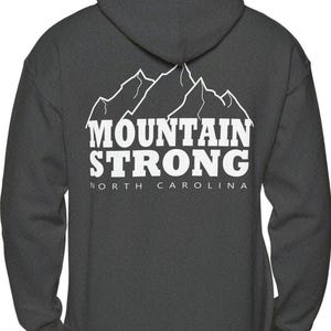 Felpa con cappuccio North Carolina Mountain Strong: regalo unisex per escursioni negli Appalachi immagine 3