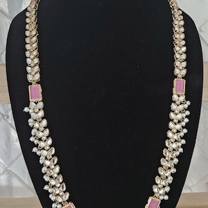Pakistani / Indian Gold Plated 1Pc Mala Necklace – Traditional Party Wear Necklace  – Ethnic Wedding Jewelry Gift