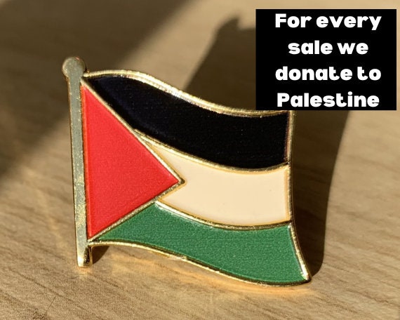 Spilla con bandiera palestinese: distintivo smaltato a forma di