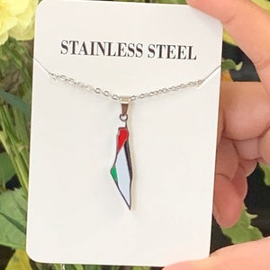 Palestine necklace, Palestine flag colours necklace, palestine fundraiser, Palestine jewellery, Islamic necklace, Ramadan gift, Eid gift image 3