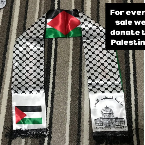 Palestine scarf, Palestine traditional colour scarf, Palestine fundraiser, Gaza scarf