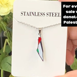 Palestine necklace, Palestine flag colours necklace, palestine fundraiser, Palestine jewellery, Islamic necklace, Ramadan gift, Eid gift