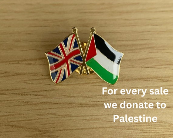 パレスチナ 英国 友好 ピンバッジ パレスチナ 募金活動 ガザ バッジ