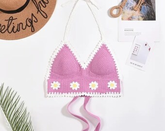 Pink Boho Daisy Festival /beachtop