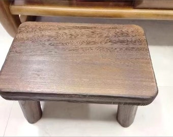 Solid Wood Stool: Household Wooden Stool for Shoe Changing, Footstool, Children's Stool, Living Room Ottoman