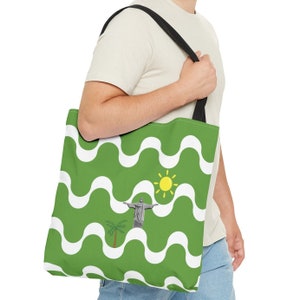 Rio de Janeiro Tote Bag: Brazilian Beach Sidewalk Pattern