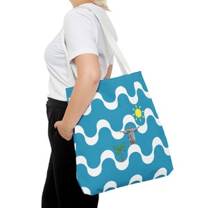 Rio de Janeiro Tote Bag: Brazilian Beach Sidewalk Pattern
