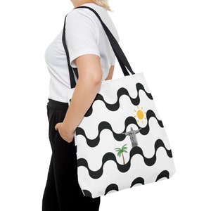 Rio de Janeiro Tote Bag: Christ the Redeemer, Copacabana Waves