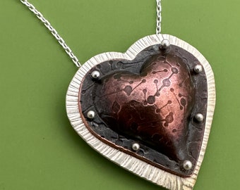 Captive Copper Heart Necklace