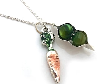 Peas and Carrots Necklace
