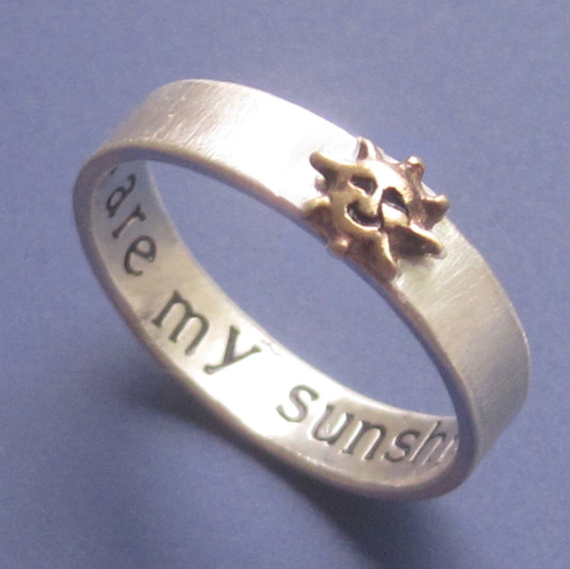 You Are My Sunshine Custom Ring Etsy