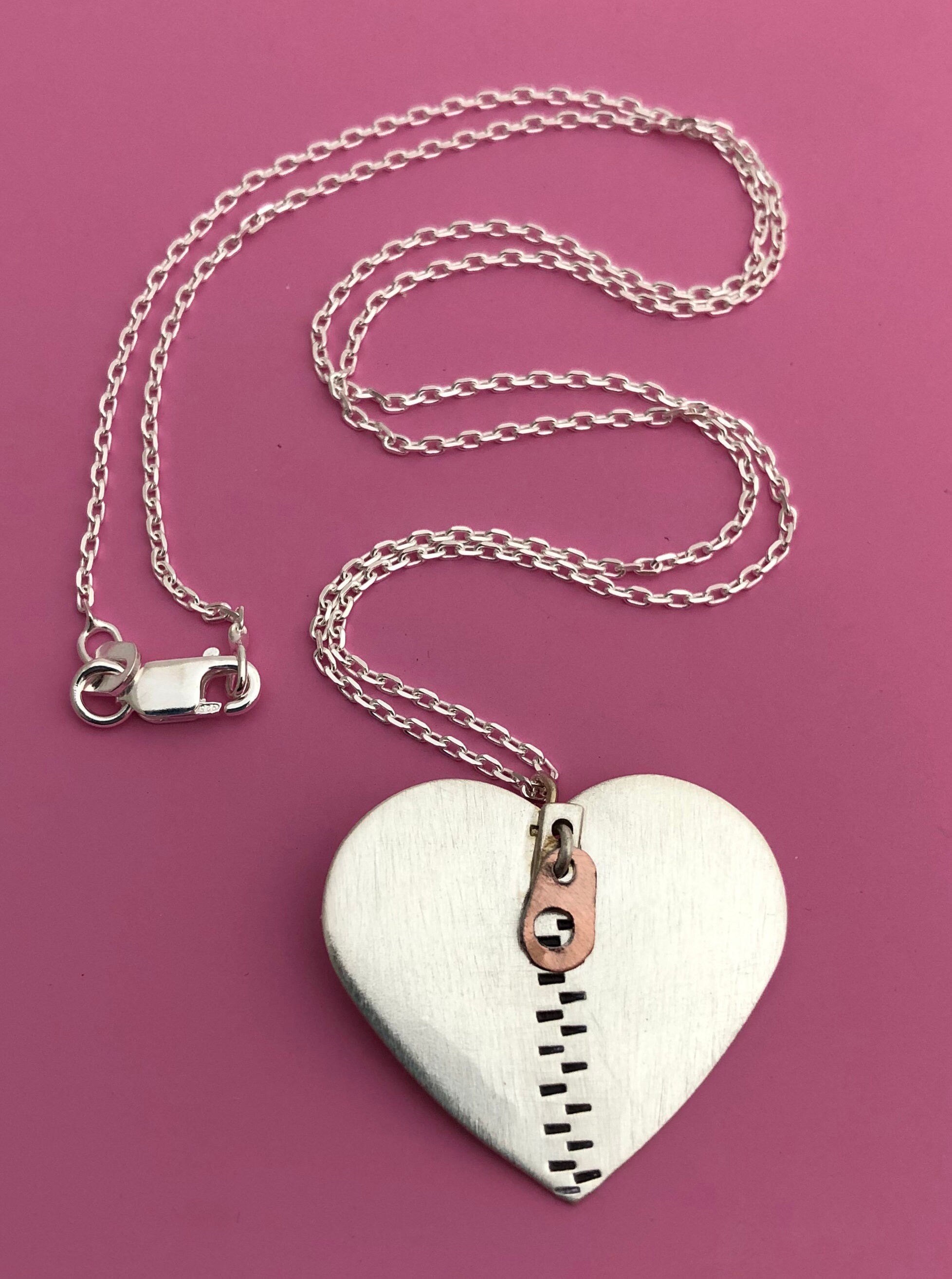 Zipper Club CHD Heart Necklace - Etsy