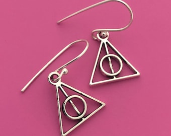Spinning Triangle Hallows Earrings
