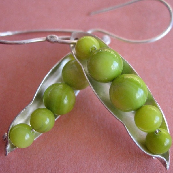 Silver Peas in a Pod Earrings