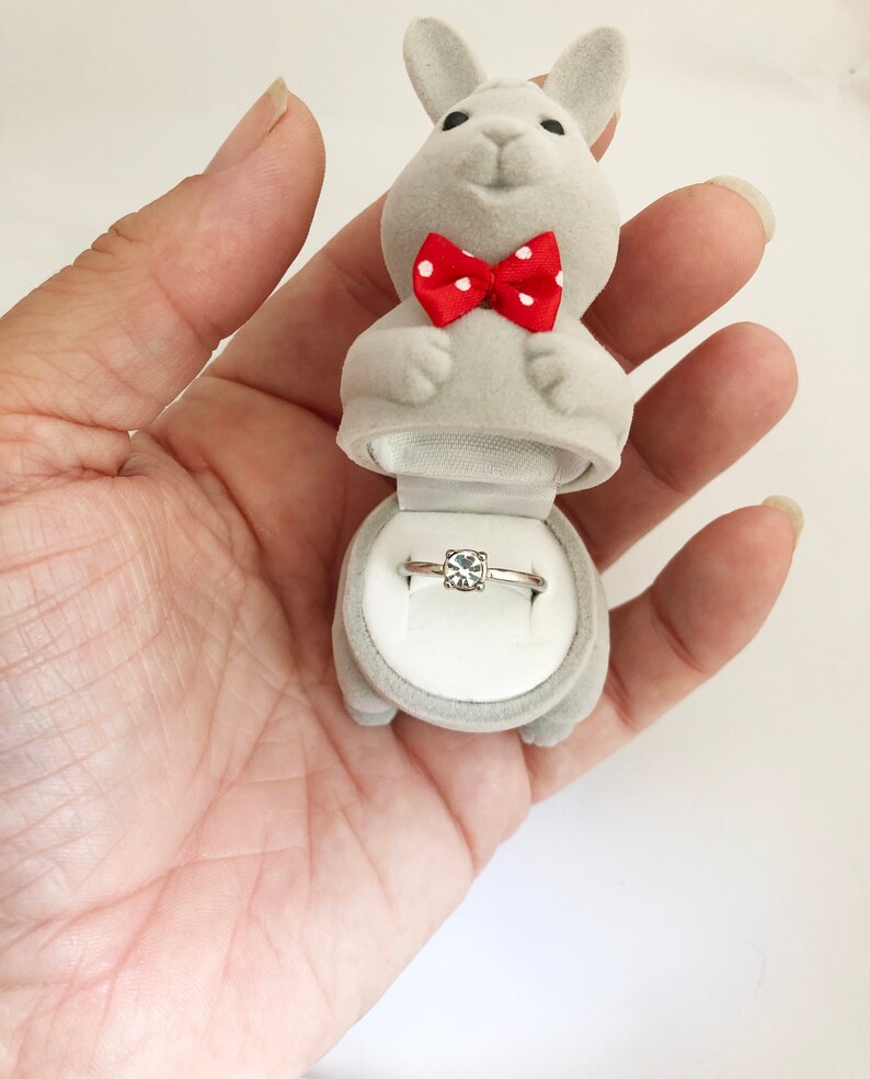 Bow Tie Bunny Rabbit Ring Box image 2