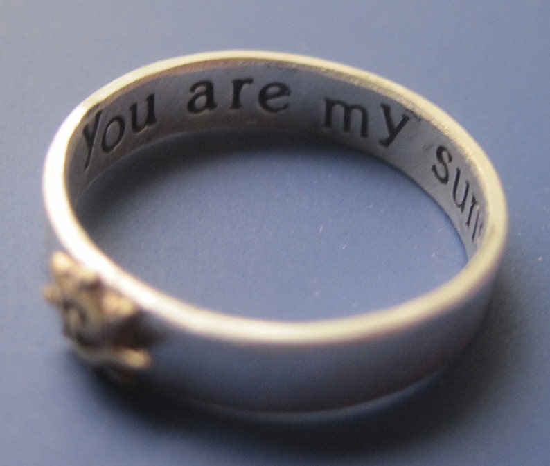 You Are My Sunshine Custom Ring Etsy