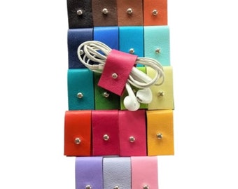 Organizador de cables/clip para cables/pulsera: piel de cordero