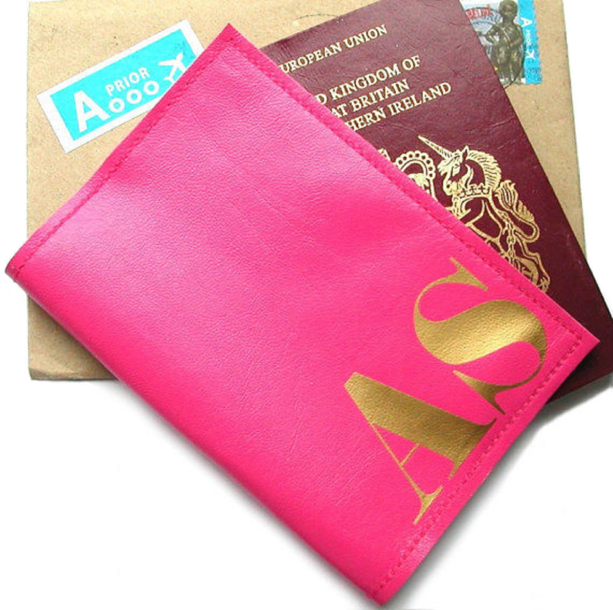 Personalized Italian Leather Passport Cover: Monogrammed Travel Wallet