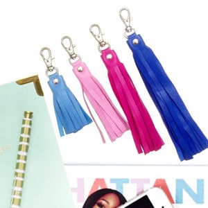 4 Größen Leder Quaste Schlüsselanhänger, Ledertasche Quaste, Schlüsselanhänger Quaste, Quaste Schlüsselring, Taschen Quaste Anhänger & Telefon Anhänger