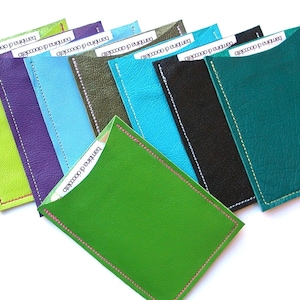 Sasha Leather Slim Wallet | Credit Card Wallet | Genuine Leather Business Card Holder | Travel Card Holder | Bus Pass Holder