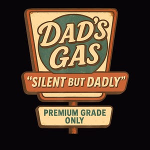 Silent But Dadly Lustig Vatertag Furz Papa Farting Vintage, glücklicher Vatertag 2025 PNG Digital