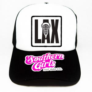 LAX Patch Lacrosse Patch Trucker Hat Iron On Patch LAX Patch LAX Hat Lacrosse Iron On Hat Patch