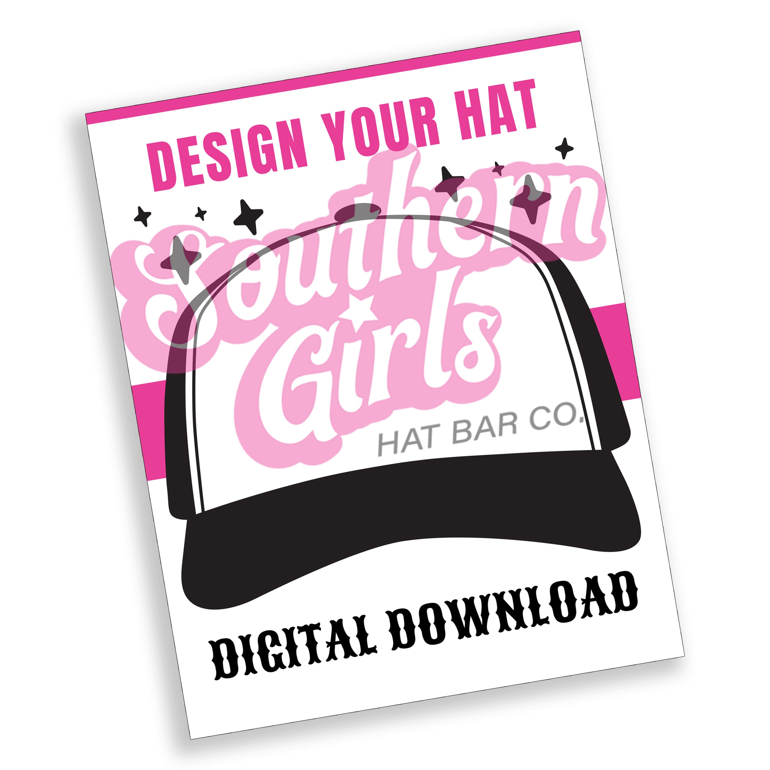 Trucker Hat Design Template Digital Download Patch Layout Hat Bar Print