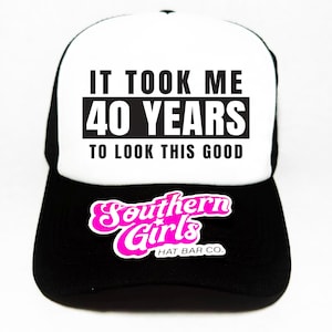 40th Birthday Hat For 40th Birthday Girl Trucker Hat 40th Birthday Party Outfit Birthday Gift For Women Birthday Gift For Her Birthday Forty