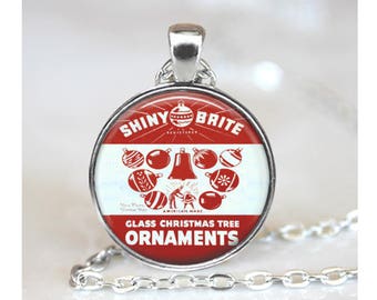 Vintage Christmas Ornaments Pendant, Christmas Pendant, Vintage Xmas Pendant, Christmas Ornament Jewelry, Bronze, Silver, Holiday Gift 1418