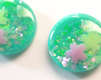 Sakura Wonder / Glitter Resin Blythe Eye Chips