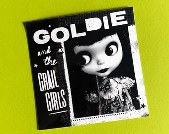 GOLDIE And The GRAIL GIRLS Vinyl Sticker Blythe Doll