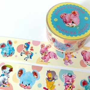 Taśma washi Fuzzy Friends szeroka