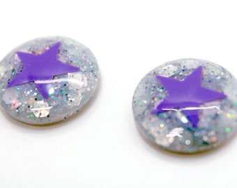 Starry Eyed / Glitter Resin Blythe Eye Chips