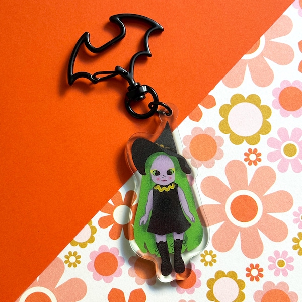 Emerald The Enchanted Witch Doll Acrylic Bag Charm