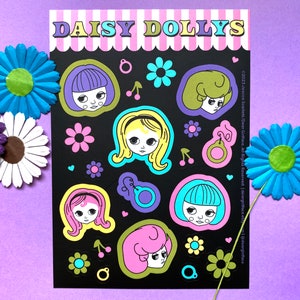 Daisy Dollys Matte Sticker Sheet | 4x6