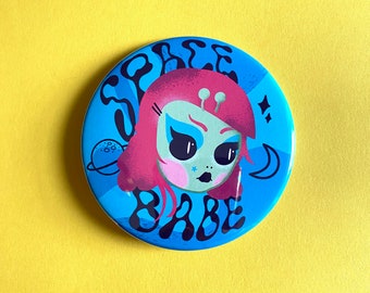 SPACE BABE XL 3" Button or Magnet Blythe Doll