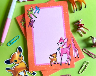 Kitsch Deer | 4x6 Notepad Paper