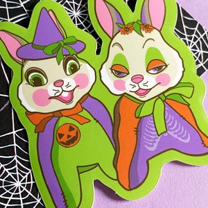 BEWITCHED BUNNIES Vinyl Sticker My Toy Rushton Bunny Plush Inspired image 2