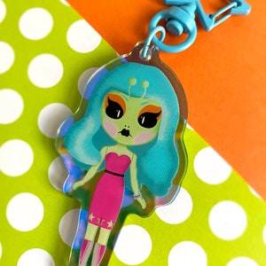 Blythe Martian Puppe Regenbogen irisierender Taschenanhänger