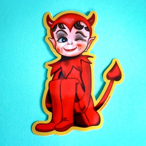 Lil' Kneehugger Devil Vinyl Sticker image 1