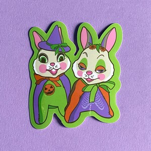 BEWITCHED BUNNIES Vinyl Sticker My Toy Rushton Bunny Plush Inspired image 3