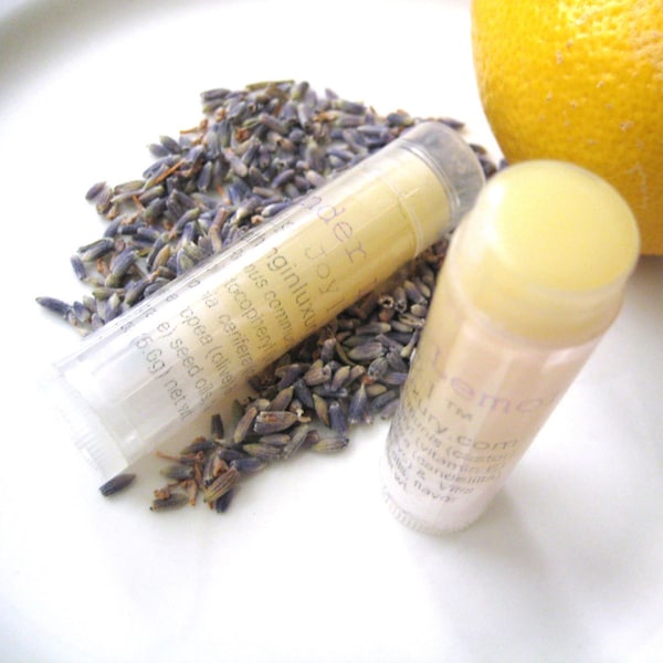 Lip Balm - Lavender Lemon Lip Balm - Handmade Lip Balm