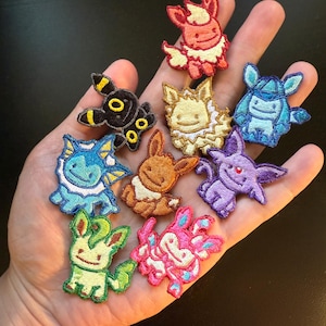 Ditto/Eeveelutions embroidery Iron-on patches