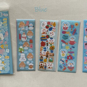 Cute Sticker Sheet Packs Blue