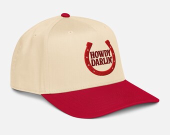 Howdy Darlin 'Cowboy Bachelorette Hut: Cowboy Geschenke, Western Cowgirl Hut, Hufeisen Rodeo Hut, Country Konzert Hut, Western Geschenk