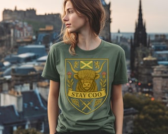 Scottish Pride Highland Coo Kuh Shirt, lustiges schottisches Geschenk, Highlander Highland Cattle, Sassenach Geschenk, Schottland Liebhaber Geschenk