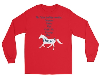 Men's Graphic Horse Long Sleeve T-shirt