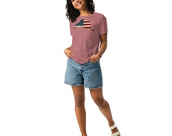 Patriotic Cowgirl Hat Tee: American Flag Western T-Shirt